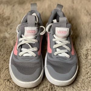 Pink and Grey Vans shoes